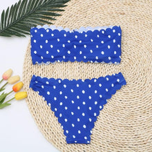 将图片加载到图库查看器,Women Dot Bikini Women Two Piece Swimsuit Women's Bikini Set Swimsuit Micro Strapless 2 Piece Bathing Suit Tie Side Bikini Bottoms Push Up Swimwear Bathing Suit Beach Wear Swimming Suit