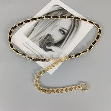 将图片加载到图库查看器,Women Elegant Elastic Stretch Wide Dress Belt Big Chain Waistbands For Women Luxury Party Belts For Dresses
