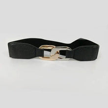 将图片加载到图库查看器,Women Elegant Elastic Stretch Wide Dress Belt Big Chain Waistbands For Women Luxury Party Belts For Dresses