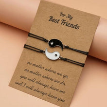 将图片加载到图库查看器,Women Fish Bracelet Black White Friendship Couple Bracelet Unisex Distance Matching Bracelets Handmade Friendship Gifts For Best Friend Couples Adjustable String Bracelets For Women