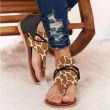 将图片加载到图库查看器,Women Flat Sandals Leopard Snake Print Summer Shoes Beach Leather Sandals Retro Flip Flops Slippers Women Casual Summer Flat Sandal Open Toe Beach Back Zipper T-Strap Outdoor Sandals