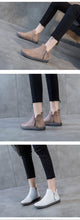 将图片加载到图库查看器,Women Genuine Leather Ankle Boots Warm Fur Waterproof Slip On Super Comfortable Booties Autumn Winter Shoes Keep Warm Anti-Slip Soft Sole Warm Fur Lined Winter Ankle Booties