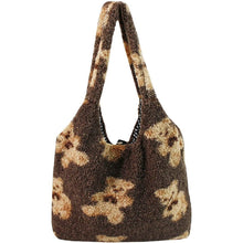 Load image into Gallery viewer, Women Girls Cute Bear Plush Shoulder Bag Large Tote