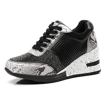 Load image into Gallery viewer, Women Height Increasing Walking Jogging Sneakers Gold Silver Sport Running Women's Lightweight Casual Everyday Walking Fashion High Heels Comfortable Sneakers