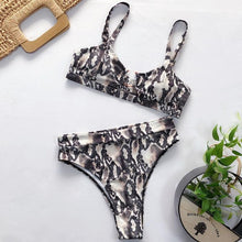 将图片加载到图库查看器,Women High Waist Bikini Swimsuit Swimwear Female Women Metal Ring Cross Bandage Bikini Set Swimsuit Two Piece Cutout Tie Back Bathing Suit Thong Bikini Set Bathing Suit Bather