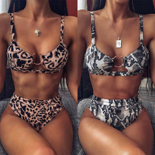 将图片加载到图库查看器,Women High Waist Bikini Swimsuit Swimwear Female Women Metal Ring Cross Bandage Bikini Set Swimsuit Two Piece Cutout Tie Back Bathing Suit Thong Bikini Set Bathing Suit Bather