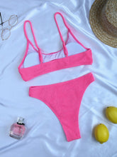 将图片加载到图库查看器,Women High Waist Bikini Swimsuit Swimwear Female Women Metal Ring Cross Bandage Bikini Set Swimsuit Two Piece Cutout Tie Back Bathing Suit Thong Bikini Set Bathing Suit Bather