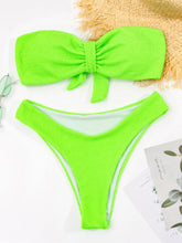 将图片加载到图库查看器,Women High Waist Bikini Swimsuit Swimwear Female Women Metal Ring Cross Bandage Bikini Set Swimsuit Two Piece Cutout Tie Back Bathing Suit Thong Bikini Set Bathing Suit Bather