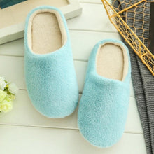 Load image into Gallery viewer, Women Indoor House Plush Soft Cute Cotton Slippers Shoes Non-slip Floor Home Slippers Slides For Bedroom Memory Foam Slippers Scuff Outdoor Indoor Warm Plush Bedroom Shoes With Fur Lining