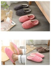 Load image into Gallery viewer, Women Indoor Slippers Warm Plush Home Slipper Autumn Winter Woman House Flat Floor Soft Slipper Silent Slides Plush Fleece Insole Fluffy Slippers For Indoor Home Bedroom