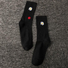将图片加载到图库查看器,Women Korea Funny Socks Long Socks Black Cool Socks Harajuku GD Hip Hop Cotton Skateboard Socks Men New Trend Daisy Socks Men