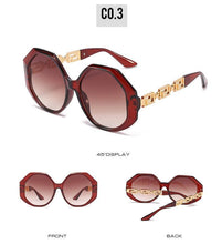 Load image into Gallery viewer, Women Large Hexagon Inspired Sunglasses Fashionable Big Frame & Polygonal Ladies Sunglasses Classic Retro Shape Street Shooting Sunglasses For Men And Women Sunglasses