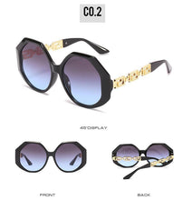 Load image into Gallery viewer, Women Large Hexagon Inspired Sunglasses Fashionable Big Frame & Polygonal Ladies Sunglasses Classic Retro Shape Street Shooting Sunglasses For Men And Women Sunglasses