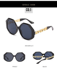 Load image into Gallery viewer, Women Large Hexagon Inspired Sunglasses Fashionable Big Frame & Polygonal Ladies Sunglasses Classic Retro Shape Street Shooting Sunglasses For Men And Women Sunglasses