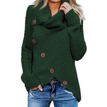 Load image into Gallery viewer, Women Long Sleeve Asymmetric Wrap Pullover Sweater Jumper Tops