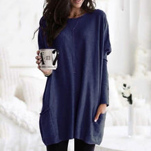 将图片加载到图库查看器,Women Long Sleeve Top Casual Pocket T-Shirt