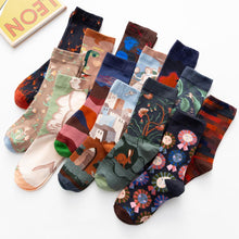 Load image into Gallery viewer, Women Long Sock Cartoon Print Creative Fashion Personalized Novelty Men Women Socks Winter Warm Comfortable Cotton Socks Running Cycling Socks For Men And Women
