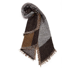 Load image into Gallery viewer, Women Long Soft Knitted Shawl Extra Thick Plaid Blanket Wrap Cape