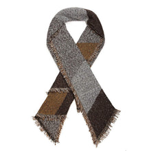 Load image into Gallery viewer, Women Long Soft Knitted Shawl Extra Thick Plaid Blanket Wrap Cape