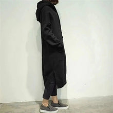 Load image into Gallery viewer, Women Loose Long Hoodie Casual Solid Color Hooded Sweatshirts Student's Autumn Winter Baggy Pullover Oversized Sweatshirt Dress