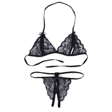 Load image into Gallery viewer, Women Luxury Bra Set Ladies Lingerie Set 2 Pieces Lace Bra And Panty Sets Strappy Lace Lingerie Set Lace Comfortable Polyester Sleepwear Underwear Tops Sets Lightweight Comfortable Design