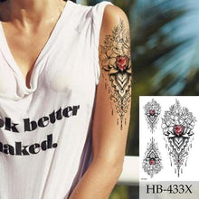 Load image into Gallery viewer, Women Luxury Temporary Stickers Realistic Body Tattoo Flowers Bird Elegant Big Design