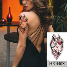 Load image into Gallery viewer, Women Luxury Temporary Stickers Realistic Body Tattoo Flowers Bird Elegant Big Design