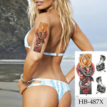 Load image into Gallery viewer, Women Luxury Temporary Stickers Realistic Body Tattoo Flowers Bird Elegant Big Design