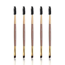 将图片加载到图库查看器,Women Makeup Brush 5Pcs Professional Black Eyebrow Inclined Flat Angled Brush Makeup Tool Wooden Pole Eyeliner Eyeshadow Women Cosmetic