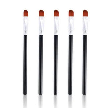 将图片加载到图库查看器,Women Makeup Brush 5Pcs Professional Black Eyebrow Inclined Flat Angled Brush Makeup Tool Wooden Pole Eyeliner Eyeshadow Women Cosmetic