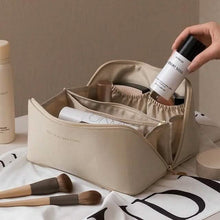 Load image into Gallery viewer, Women Makeup Organizer Toiletry Leather Bag