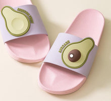 将图片加载到图库查看器,Women Men Summer Slippers Casual Sandals Beach Slides Fruits Avocado Flip Flops Non-Slip Soft Sole Bathroom Shoes Open Toe Soft Slippers Non-Slip Soft Shower Spa Bath Pool Gym House Sandals