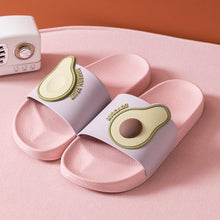 将图片加载到图库查看器,Women Men Summer Slippers Casual Sandals Beach Slides Fruits Avocado Flip Flops Non-Slip Soft Sole Bathroom Shoes Open Toe Soft Slippers Non-Slip Soft Shower Spa Bath Pool Gym House Sandals