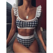 Load image into Gallery viewer, Women New High Waist Bikini Swimsuit Modern Swimwear Female Thong Brazilian Bikini Set Bathing Suit Bather Women's Twist Front High Waisted Bikini Swimsuit Halter Drawstring Tie Side Bottom Two Piece Bathing Suit