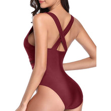 将图片加载到图库查看器,Women One Piece Plunge V Neck Monokini Sexy Hollow Out Swimsuit