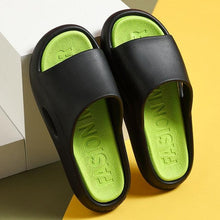 将图片加载到图库查看器,Women Outside Slippers Summer Runway Shoes EVA Soft Thick Sole Non-slip Outdoor Women Slides Pool Beach Open Toe Soft Slippers Thick Lightweight Non-Slip Shower Bath Cloud Slides Pool Gym House Sandals