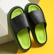 将图片加载到图库查看器,Women Outside Slippers Summer Runway Shoes EVA Soft Thick Sole Non-slip Outdoor Women Slides Pool Beach Open Toe Soft Slippers Thick Lightweight Non-Slip Shower Bath Cloud Slides Pool Gym House Sandals
