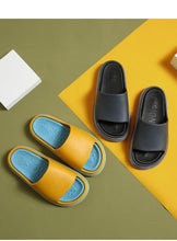 将图片加载到图库查看器,Women Outside Slippers Summer Runway Shoes EVA Soft Thick Sole Non-slip Outdoor Women Slides Pool Beach Open Toe Soft Slippers Thick Lightweight Non-Slip Shower Bath Cloud Slides Pool Gym House Sandals