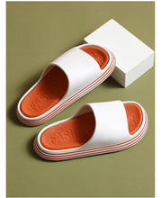 将图片加载到图库查看器,Women Outside Slippers Summer Runway Shoes EVA Soft Thick Sole Non-slip Outdoor Women Slides Pool Beach Open Toe Soft Slippers Thick Lightweight Non-Slip Shower Bath Cloud Slides Pool Gym House Sandals