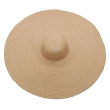 Load image into Gallery viewer, Women Oversized Foldable Summer Large Wide Hat Beach Straw Hat Cute Sun Cap Retro Foldable Handmade Big Hats Ladies UV Protection Hat Vintage Summer Sun Beach Hats
