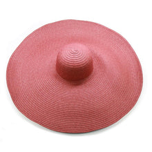 Load image into Gallery viewer, Women Oversized Foldable Summer Large Wide Hat Beach Straw Hat Cute Sun Cap Retro Foldable Handmade Big Hats Ladies UV Protection Hat Vintage Summer Sun Beach Hats
