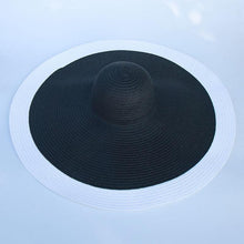 Load image into Gallery viewer, Women Oversized Foldable Summer Large Wide Hat Beach Straw Hat Cute Sun Cap Retro Foldable Handmade Big Hats Ladies UV Protection Hat Vintage Summer Sun Beach Hats