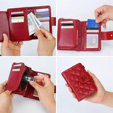 Load image into Gallery viewer, Women PU Leather Clutch Wallet