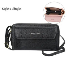 Load image into Gallery viewer, Women Pu Leather Double Layer Large Portable Crossbody Capacity Card Holders Handbags - Trendy Portable Crossbody Handbags