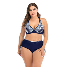 将图片加载到图库查看器,Women Push Up Bikini Sets Swimwear Women Swimsuit Plus Larges Size Bathing Swimming Suits Beachwear Women's Swimsuits Halter Push Up Bikini Two Piece Bathing Suits Women Plus Size Bikini