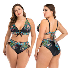 将图片加载到图库查看器,Women Push Up Bikini Sets Swimwear Women Swimsuit Plus Larges Size Bathing Swimming Suits Beachwear Women's Swimsuits Halter Push Up Bikini Two Piece Bathing Suits Women Plus Size Bikini
