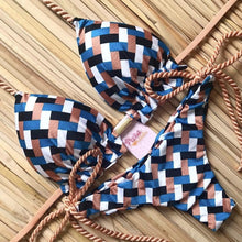 Load image into Gallery viewer, Women Push-up Bikini Swimwear Adjustable Swimsuit Bathing Suit Beachwear Women's Tie Bikini Lace Up Bottom String Swimsuit Bandage Swim Beach Wear Summer Comfortable Bikini Set