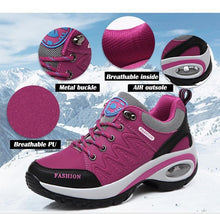 将图片加载到图库查看器,Women Running Air Cushion Athletic Sneakers Walking Breathable Sport Lace Up Hight Platform Casual Shoes Womens Mesh Sneakers Fashion Tennis Breathable Walking Gym Work Shoes