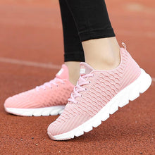 Load image into Gallery viewer, Women Running Sneakers Breathable Women Flat Shoes Lightweight Casual Lace-up Casual Light Sneaker Outdoor Breathable Mesh Fashion Sports Womens Sneakers