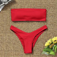 将图片加载到图库查看器,Women's Bikini High Waist Tummy Control Two Piece Swimsuit Swimwear Girl Beach Bathing Suit Woman Fashion Swimwear Padded High Waist Cheeky Bathing Suit